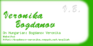 veronika bogdanov business card